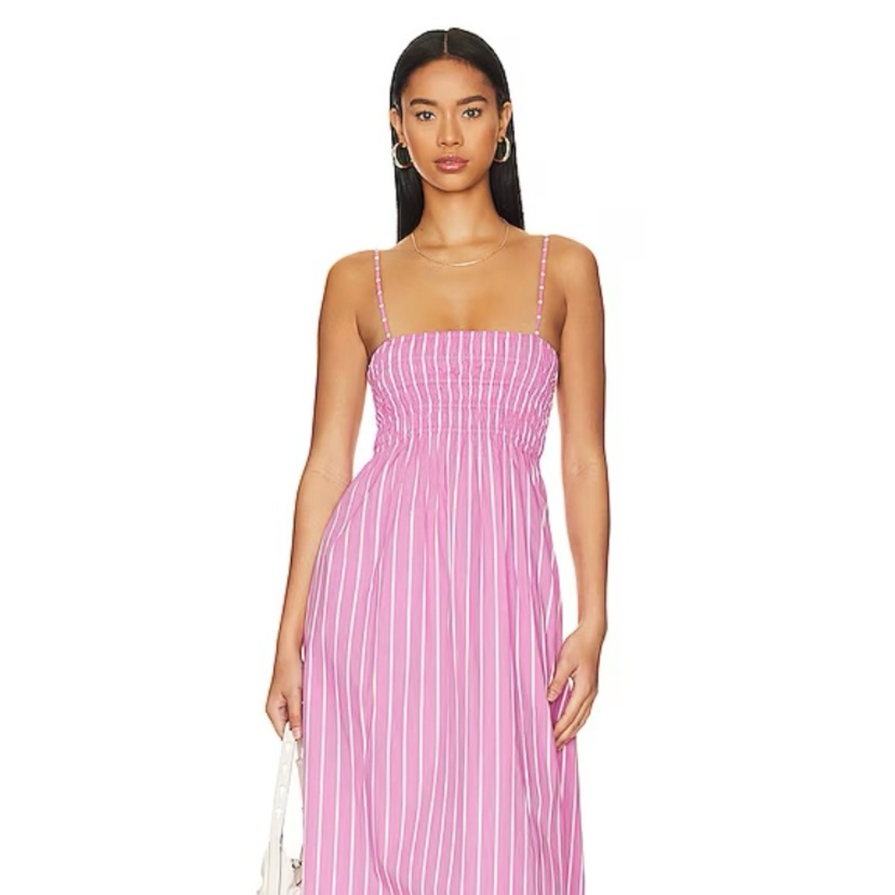 Faithful the Brand Midi Stripe Dress